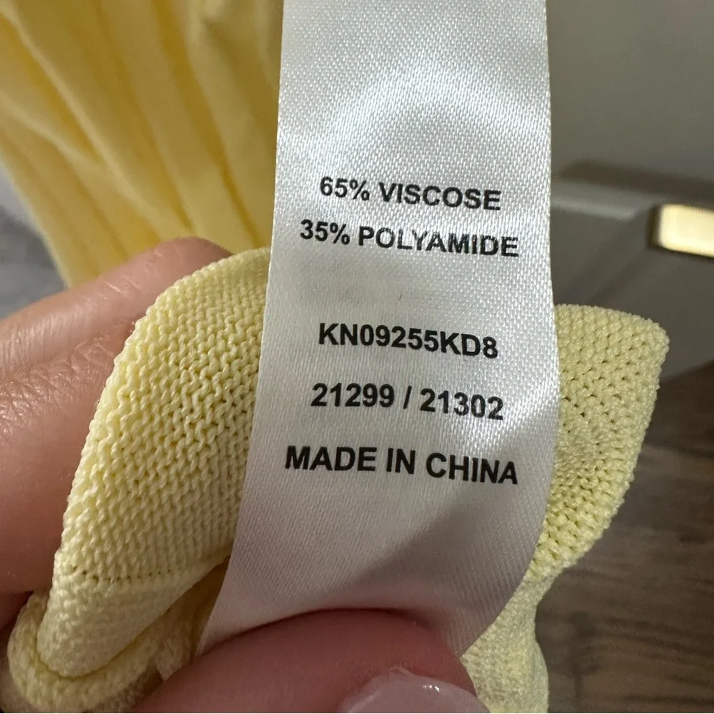 Meshki Jacqui Halter Knit Midi Dress - Lemon (S) - Picture 6 of 8